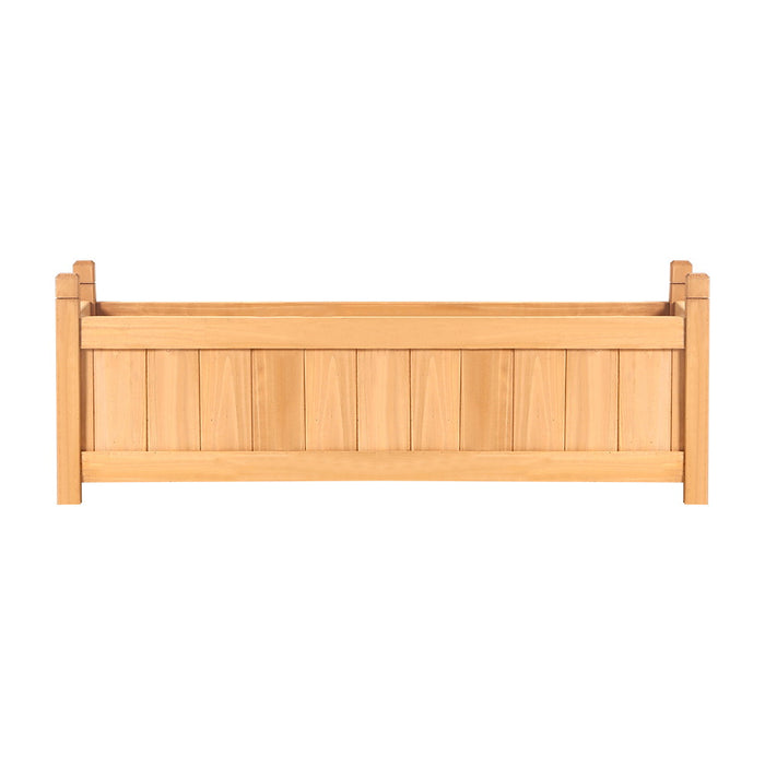 2 X Garden Bed 90X30X33Cm Wooden Planter Box Raised Container Growing