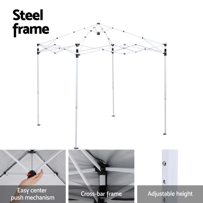 Gazebo 2X2M Outdoor Patio Garden Marquee Shade Grey