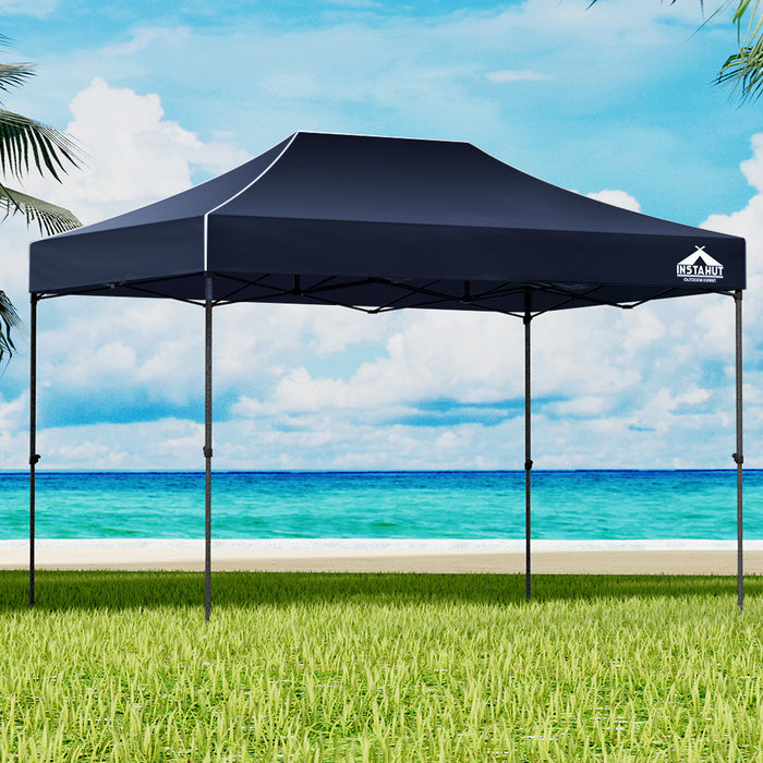 Gazebo Pop Up Marquee 3X4.5M Folding Tent Wedding Outdoor Camping Canopy Gazebos Shade Navy