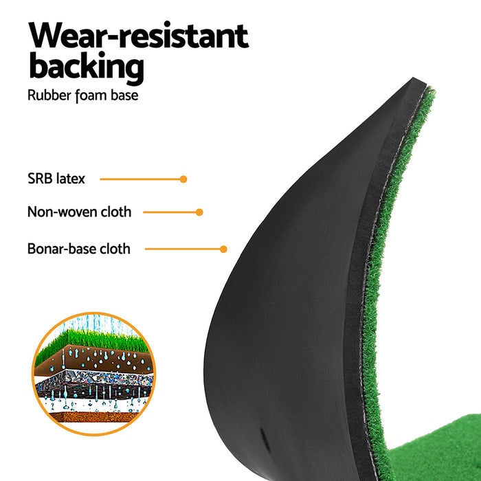 Golf Hitting Mat Portable Driving Range Practice Training Aid 2 In 1