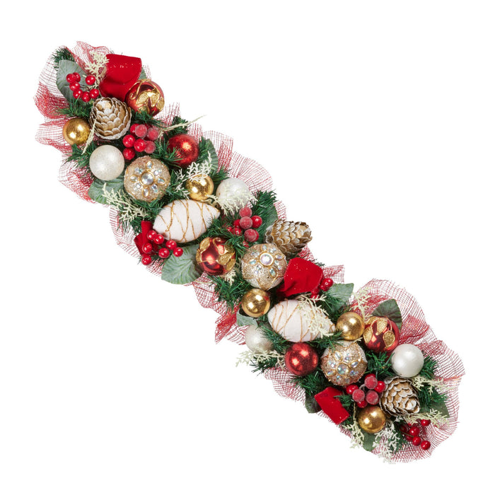100Cm Festive Floral Christmas Garland