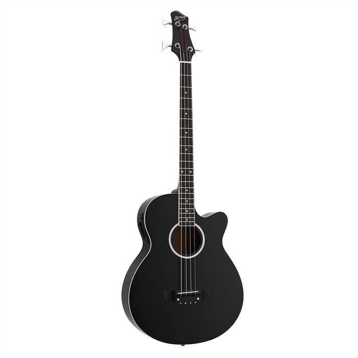 43" Acoustic Bass Guitar Black 4-Band Eq