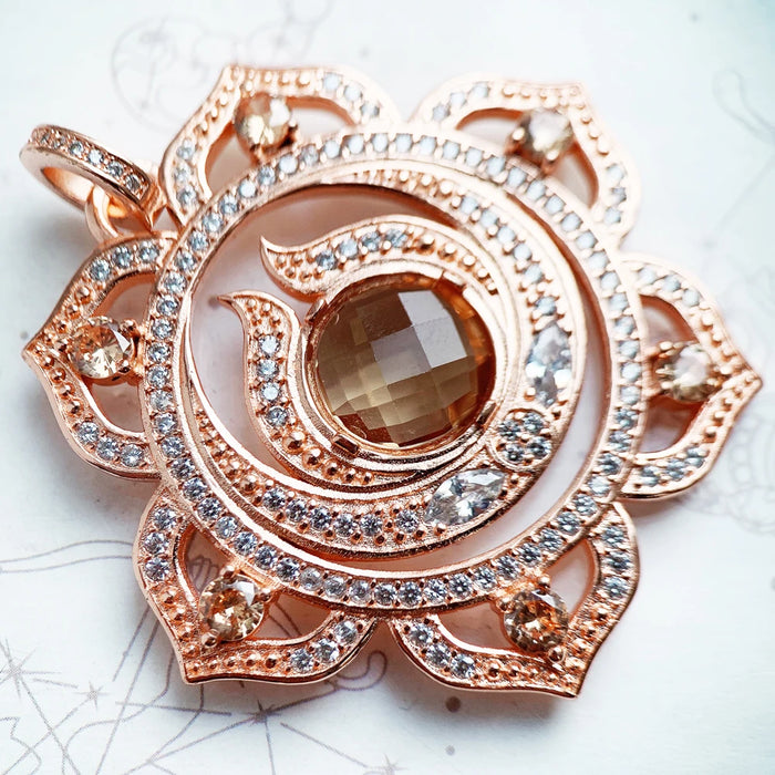 925 Sterling Silver Splenic Chakra Pendant Soul Gift For Women