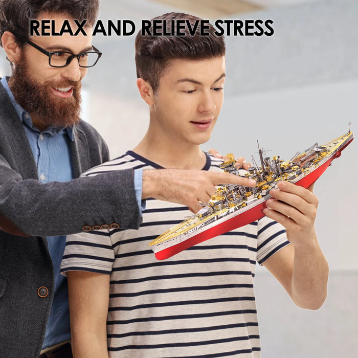 Diy 3D Metal Puzzle Model Kit Kongou Battleship Perfect Gift For Adults