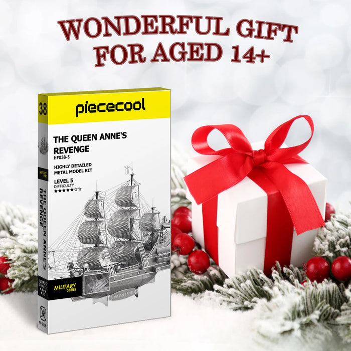 3D Metal Puzzle Model Building Kit Queen Anne's Revenge Jigsaw Toy