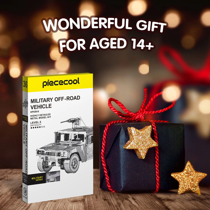 4Wd Military Automobile Puzzle Kit 3D Metal Model Perfect Gift For Adults