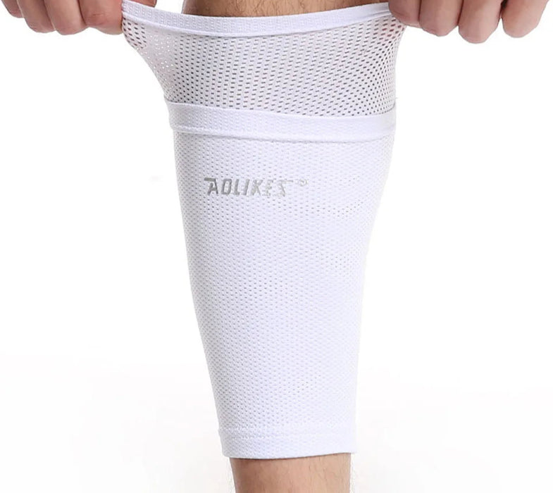Pair of Football Shin Guard Socks Adult Calf Support Sleeves