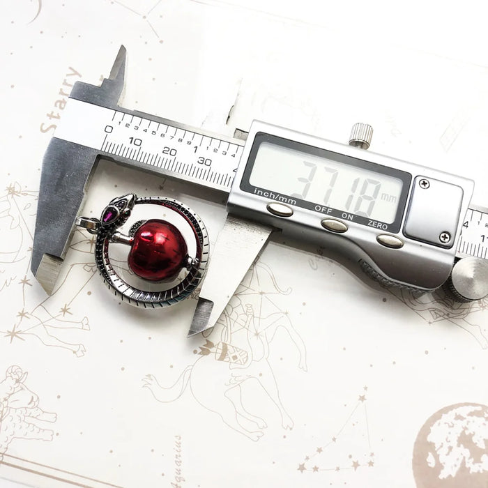 925 Sterling Silver Bohemia Apple Pendant With Snake Fine Jewelry Gift For Women