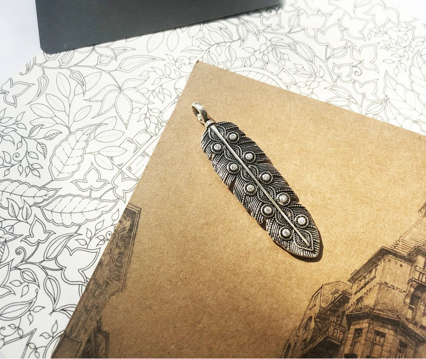 925 Sterling Silver Eagle Feather Pendant Fashion Accessory For Men & Women