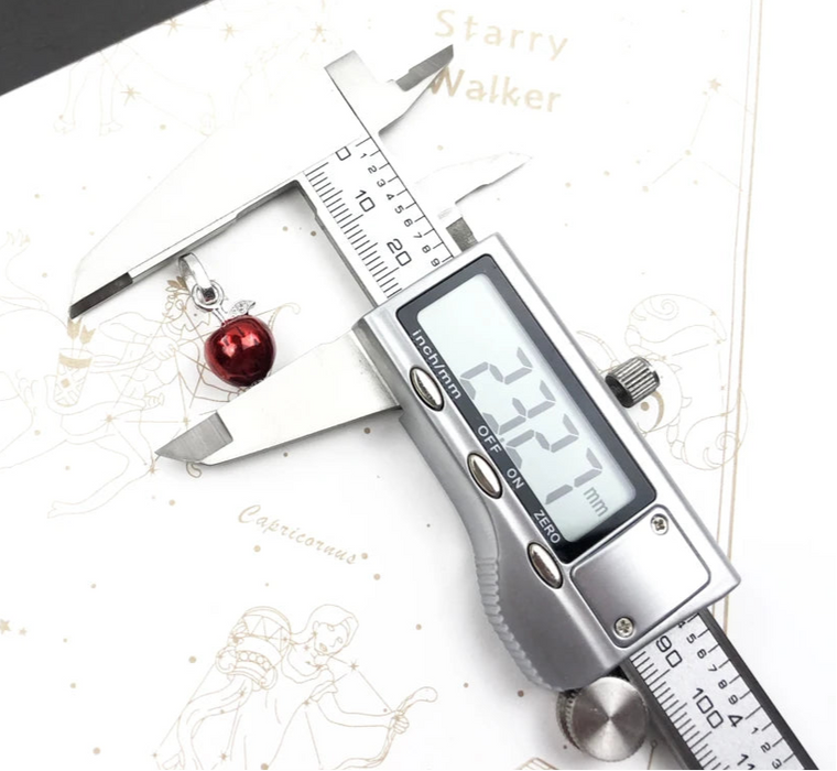925 Sterling Silver Apple Red Pendant Fashion Accessory For Women