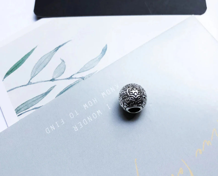 925 Sterling Silver Arabesque Ornament Beads European Jewelry Accessory