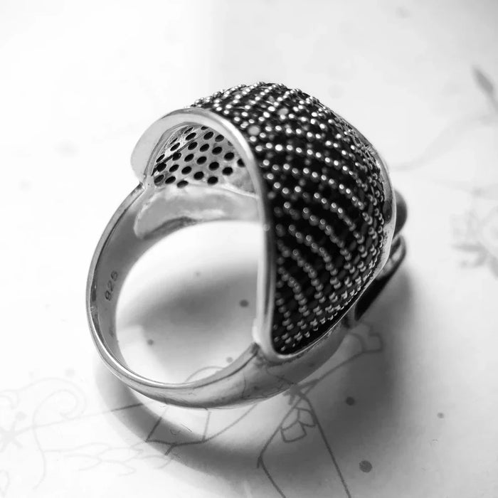 925 Sterling Silver Europe Style Skull Ring Heart Rebel Street Jewelry For Men & Women