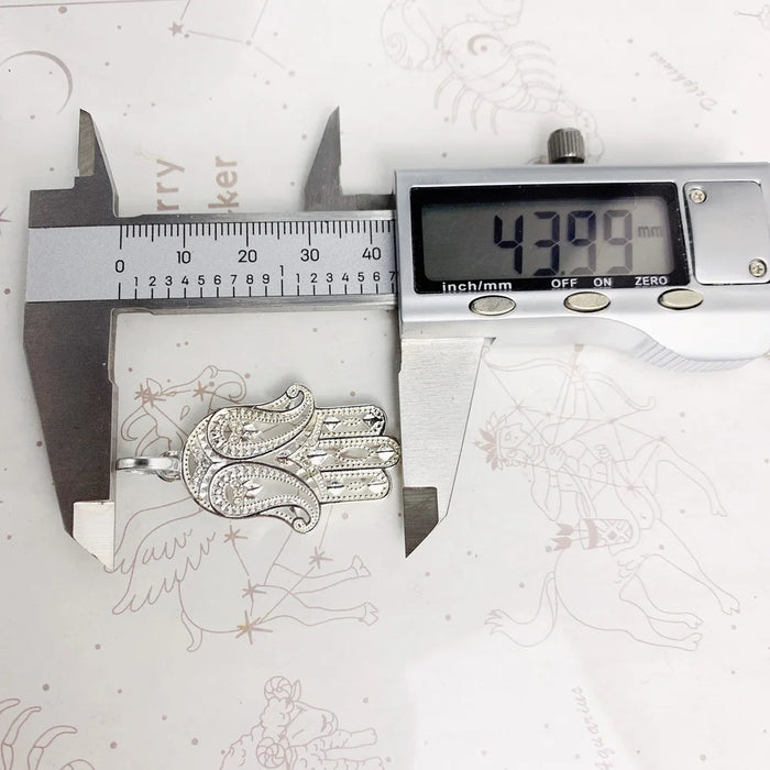 925 Sterling Silver H & Of Fatima Pendant Fashion Jewelry For Women & Men