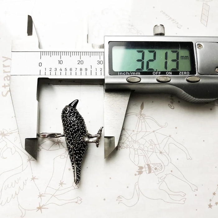 925 Sterling Silver Black Raven Pendant Fashion Jewelry For Men & Women