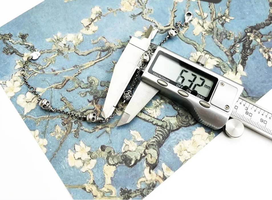 925 Sterling Silver Exquisite Feminine Skulls Bracelets Rebel For Women