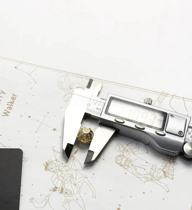 925 Sterling Silver Golden Sun Pave Beads Summer Charm