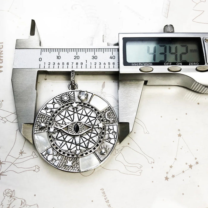 925 Sterling Silver Mystical Symbols Pendant Fashion Accessory For Men & Women