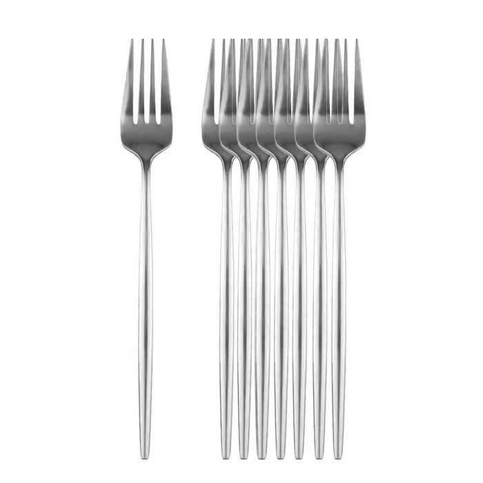 8 / 16 Piece Black Gold Dinner Fork Set