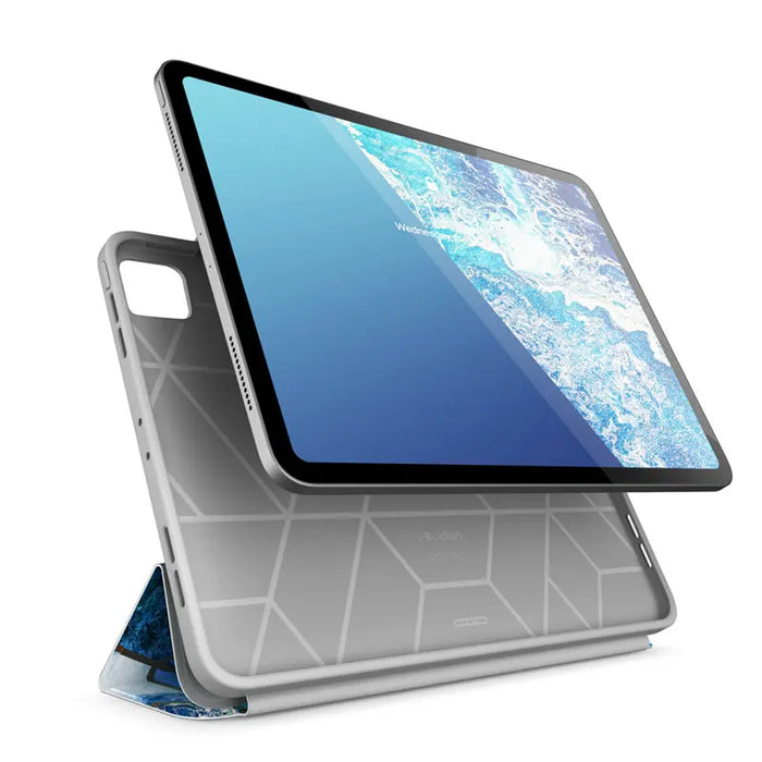For Ipad Pro 11 2022 / 2021 / 2020 / 2018 Release Cosmo Full-Body Trifold Stand Marble Case Flip Case With Auto Sleep