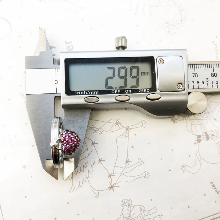 925 Sterling Silver Romantic Gift Red Heart Pave Ring