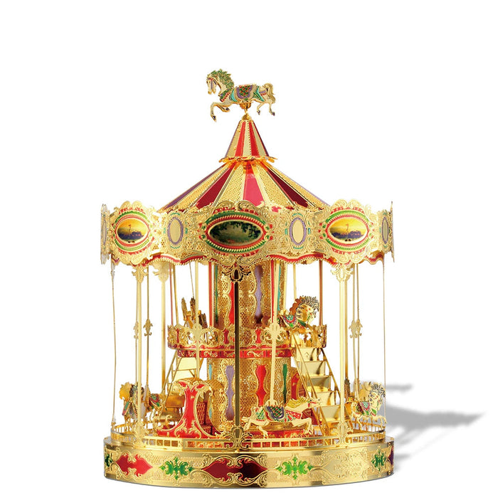 3D Metal Puzzle Model Kit Merry Go Around Diy Jigsaw Toy For Adults