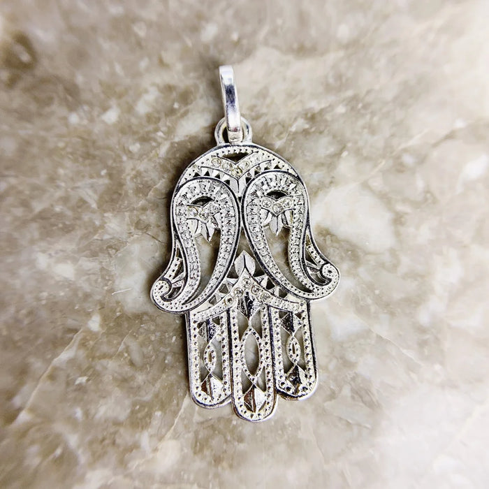 925 Sterling Silver H & Of Fatima Pendant Fashion Jewelry For Women & Men