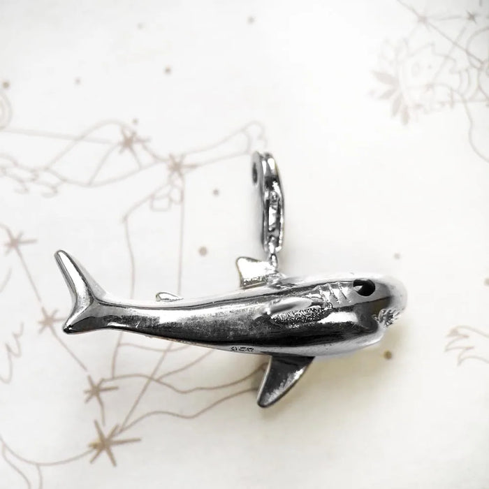 925 Sterling Silver Shark Pendant Trendy Gift For Men & Women