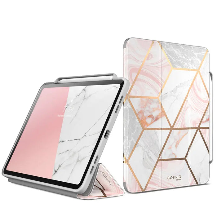 For Ipad Pro 11 2022 / 2021 / 2020 / 2018 Release Cosmo Full-Body Trifold Stand Marble Case Flip Case With Auto Sleep