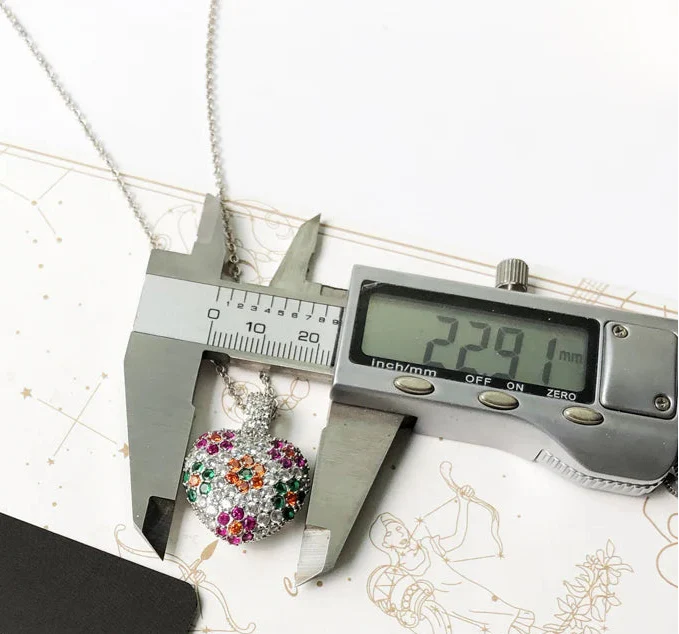 925 Sterling Silver Colourful Flower Heart Necklace Romantic Gift