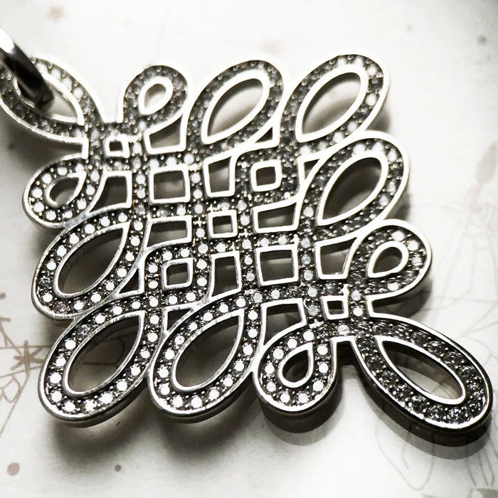 925 Sterling Silver Love Knot Pendant Fashion Accessory For Women