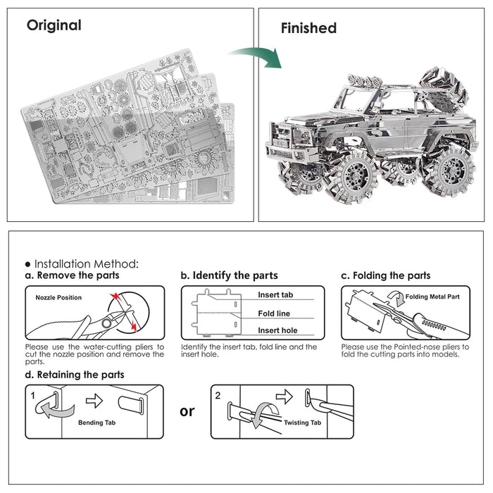 Off Road Vehicle 3D Metal Puzzle Kit Perfect Gift For Adults