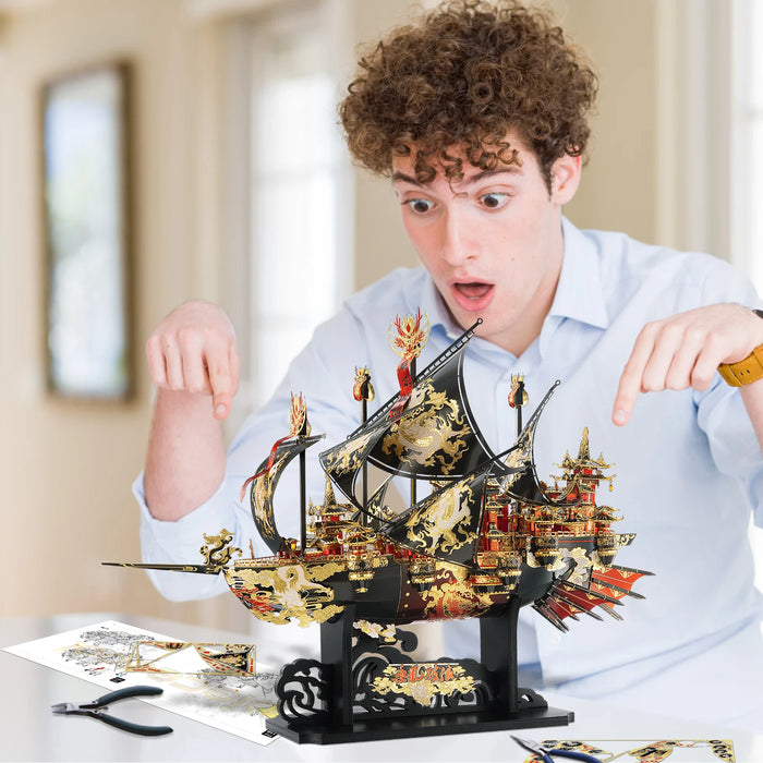3D Metal Puzzle Sky Ship Model Kit For Adults