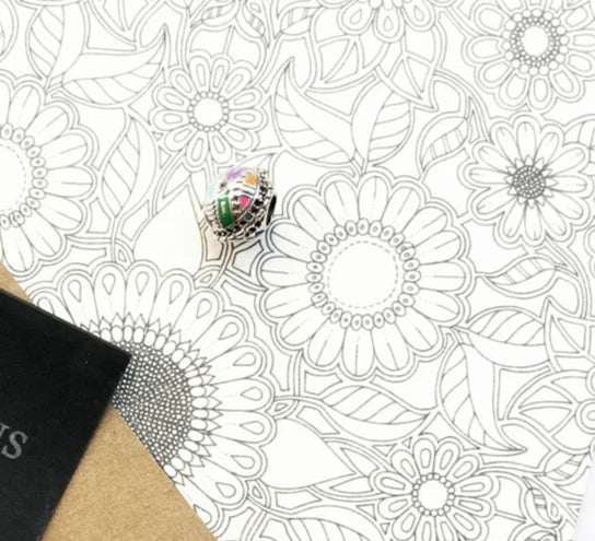 925 Sterling Silver Sun Symbol Charm Bead Karma Jewelry For Men & Women