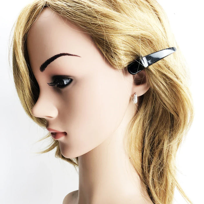 925 Sterling Silver Water Drop Hinged Hoop Earrings Europe Style Glam Fashion For Women