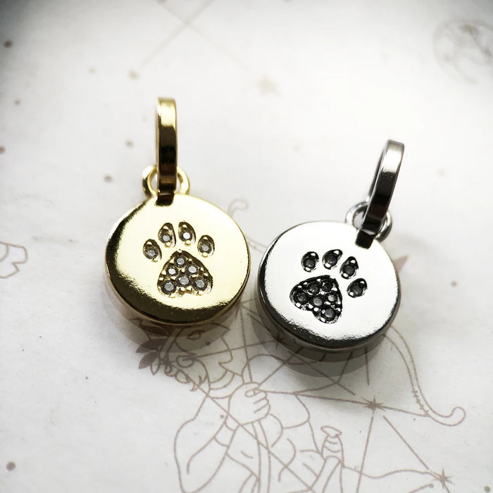 925 Sterling Silver Autumn Cat Paw Pendant Gift For Women