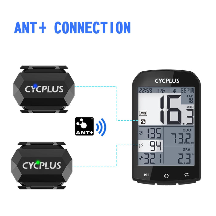 Waterproof Dual Sensor Bike Computer Ant+ / Bluetooth