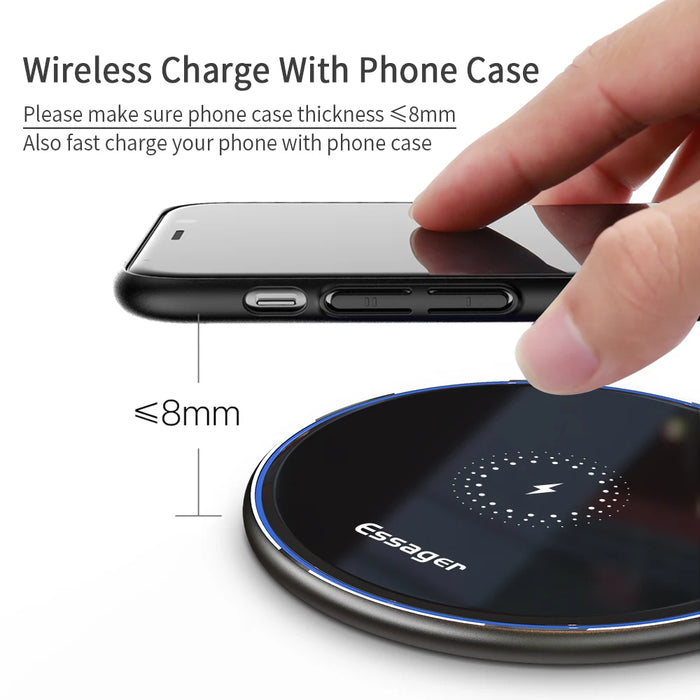 15W Qi Magnetic Wireless Charger For Iphone 12 11 Pro Xs Max X Induction Fast Wireless Charging Pad For Samsung Xiaomi