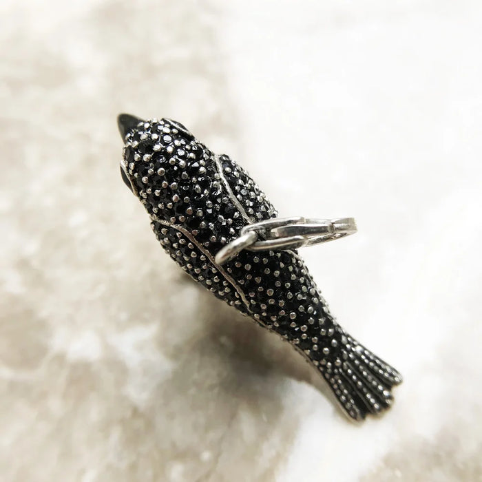 925 Sterling Silver Black Raven Pendant Fashion Jewelry For Men & Women