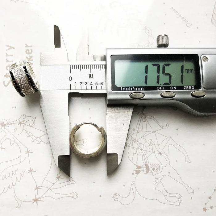 925 Sterling Silver Creole Hinged Hoop Earrings Europe Style Glam Jewelry For Women