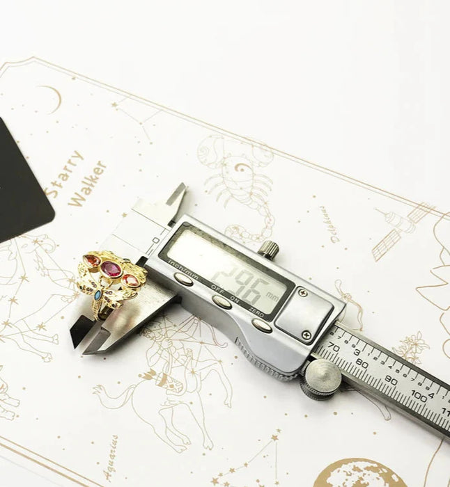 925 Sterling Silver Dragonfly Ring Colourful Bihemia