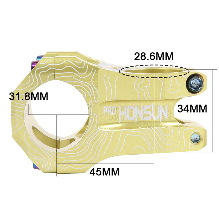 Ultralight Mtb Stem 31.8×28.6Mm For Dh / Am / Xc Bikes