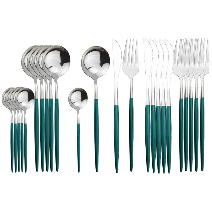 24 Piece Stainless Steel Cutlery Set For 6