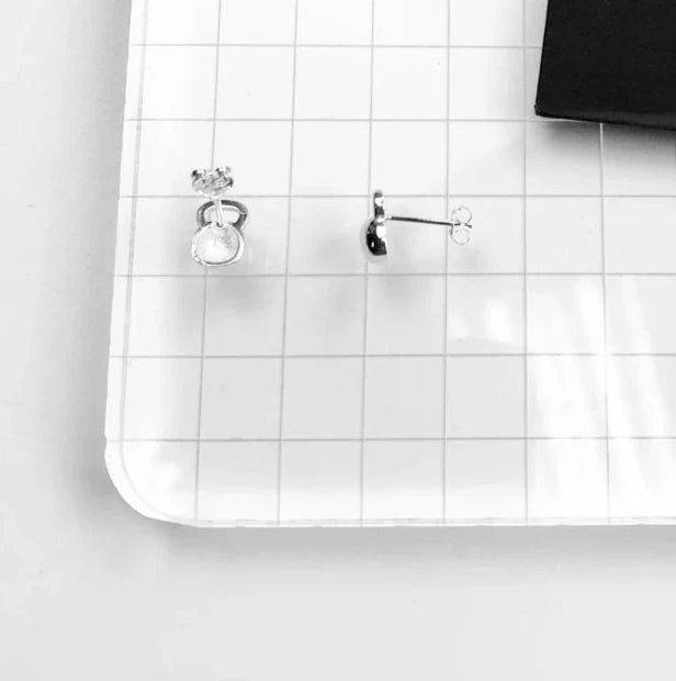 925 Sterling Silver Sporty Glam Kettlebell Stud Earrings