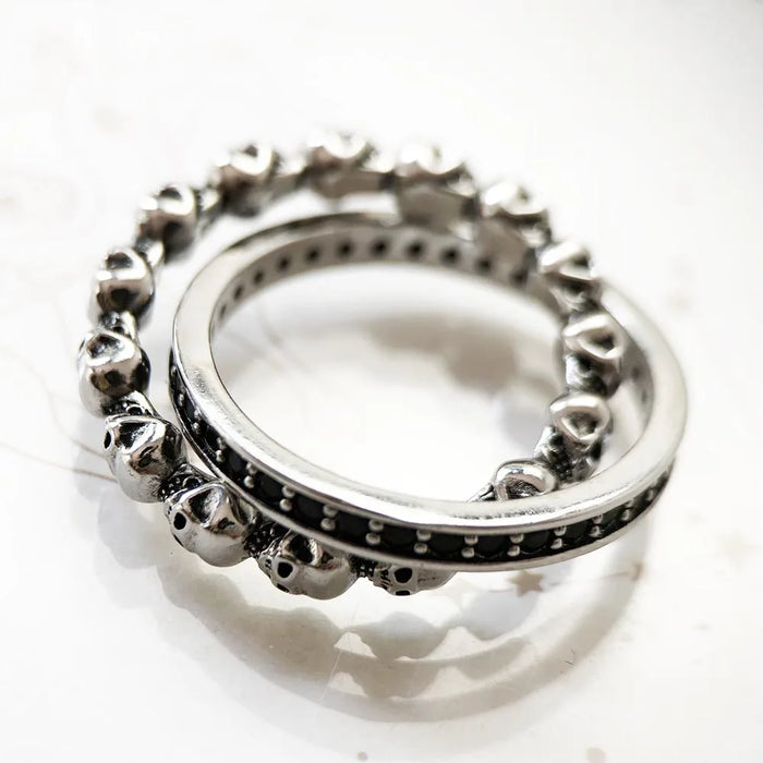 925 Sterling Silver Rebel Skull Ring United Forever Europe Style Men & Women Autumn
