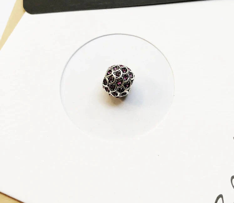 925 Sterling Silver Red Fish Bead Charm Jewelry For Women