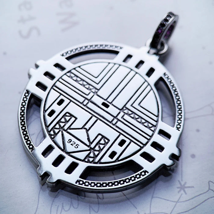 925 Sterling Silver Boho Turquoise Sun Pendant Spring 2022 Jewelry Gift For Women & Men