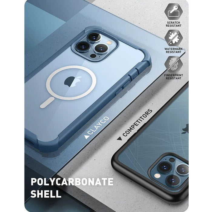 For Iphone 13 Pro 6.1 Inch 2021 Forza Magnetic Dual Layer Rugged Case With Built-In Screen Protector