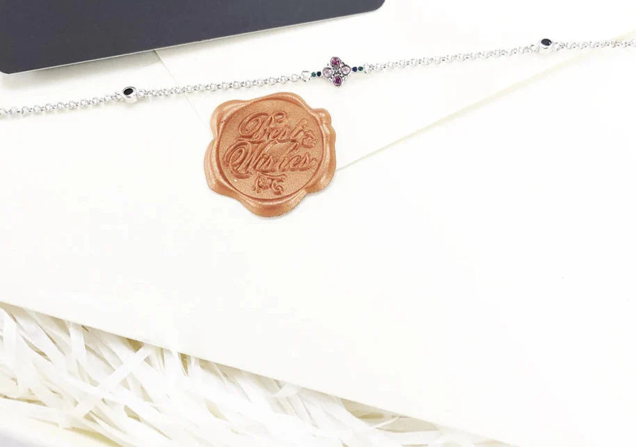 925 Sterling Silver Victorian Style Bracelet Colourful