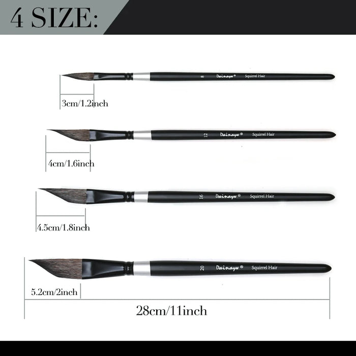 Squirrel Hair Watercolour Brush For Leaves Grass Hair Waves Flowers