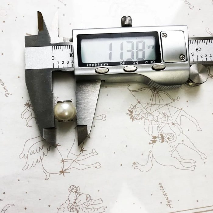 925 Sterling Silver White Pearl Beads For Diy Jewelry Charm For Women